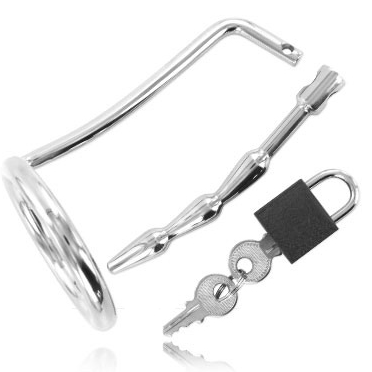 METAL HARD CHASTITY COCK RING URETRAL - ΑΞΕΣΟΥΑΡ ΠΕΟΥΣ
