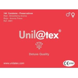 UNILATEX RED / STRAWBERRY PRESERVATIVES 144 UNITS - ΠΡΟΦΥΛΑΚΤΙΚΑ