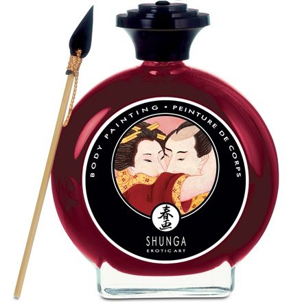 SHUNGA BODY PAINTING STRAWBERRIES AND CHAMPAGNE - 100% ΒΡΩΣΙΜΑ ΕΛΑΙΑ