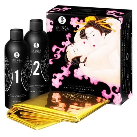 SHUNGA EROTIC MASSAGE GEL ORIENTAL BODY SLIDE FRESAS CON SHAMPAGNE - ΑΙΘΕΡΙΑ ΕΛΑΙΑ
