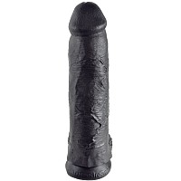 KING COCK 12 COCK BLACK WITH BALLS 30.48  CM