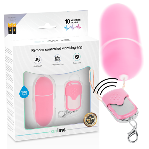 ONLINE REMOTE CONTROL VIBRATING EGG L - PINK - EGGS AND BULLETS