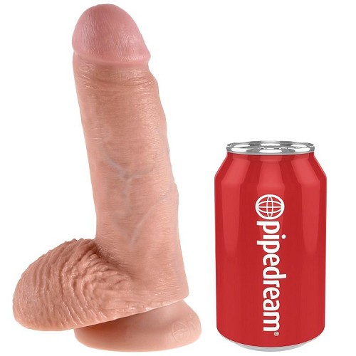 KING COCK 7 COCK FLESH WITH BALLS 17.8 CM - Dildos  /  Ομοιώματα  πέους