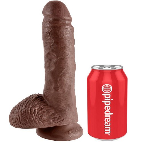KING COCK 8 COCK BROWN WITH BALLS 20.3 CM - Dildos  /  Ομοιώματα  πέους