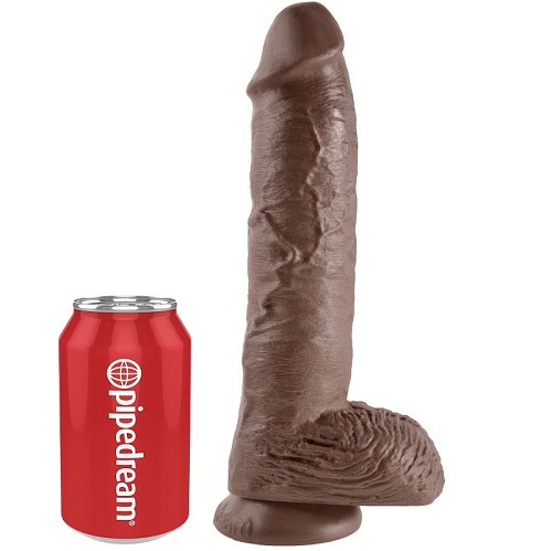 KING COCK 10 COCK BROWN WITH BALLS 25.4 CM - Dildos  /  Ομοιώματα  πέους