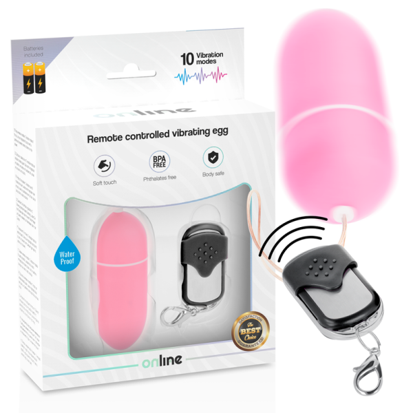ONLINE REMOTE CONTROL VIBRATING EGG L - PINK