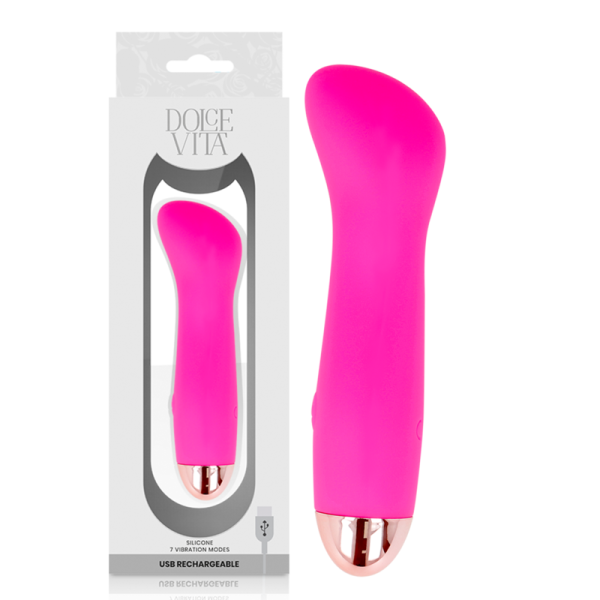 DOLCE VITA RECHARGEABLE VIBRATOR ONE PINK 10 SPEED