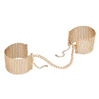 DESIR METALLIQUE BLACK  MESH GOLD HANDCUFFS
