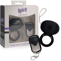 SPIRIT VIBRATING REMOTE CONTROL COCK RING BLACK