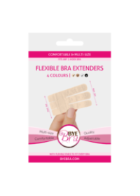 BYEBRA -FLEXIBLE BRA EXTENDERS 3 HOOK 4 UNITS