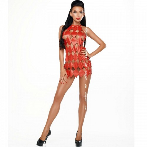 ME-SEDUCE GWEN OPEN BACK DRESS RED L/XL - SEXY ΦΟΡΕΜΑΤΑ