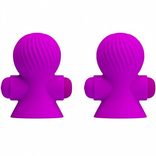 PRETTY LOVE STIMULATING NIPPLE SUCKERS 12 MODES OF VIBRATION PURPLE - ΑΔΙΑΒΡΟΧΑ SEX TOYS