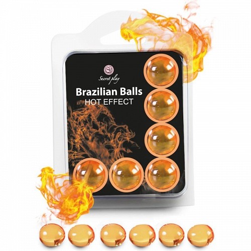 SECRETPLAY SET 6 BRAZILIAN BALLS HEAT EFFECT - Water-based λιπαντικά νερού