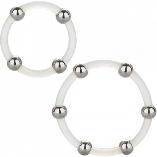 CALEX STEEL BEADED SILICONE RING SET - ΑΞΕΣΟΥΑΡ ΠΕΟΥΣ