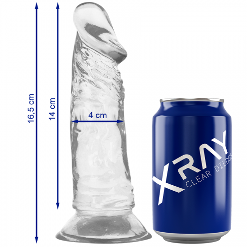 XRAY CLEAR COCK  16.5 CM X 4 CM - Dildos  /  Ομοιώματα  πέους
