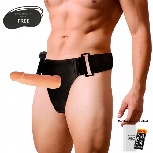 HARNESS ATTRACTION WILLIAN STRAP-ON HOLLOW EXTENDER  VIBRATOR 17 X 4.5 CM - ΖΩΝΕΣ STRAP ON
