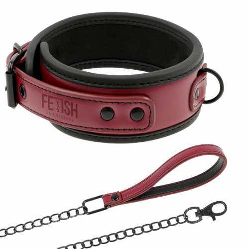 FETISH SUBMISSIVE DARK ROOM COLLAR WITH LEASH - BDSM /ΑΞΕΣΟΥΑΡ