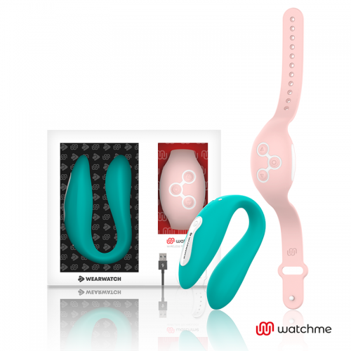 WEARWATCH DUAL PLEASURE  WIRELESS TECHNOLOGY WATCHME LIGHT AQUAMARINE / CORAL - ΤΗΛΕΧΕΙΡΙΖΟΜΕΝΑ SEX TOYS