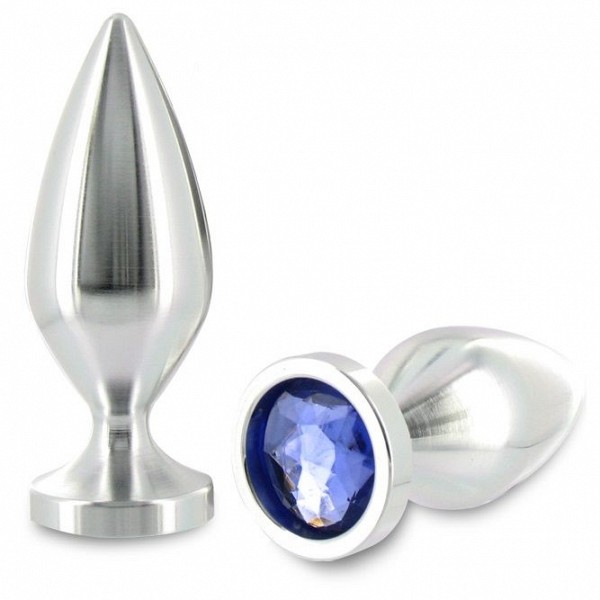 METALHARD ANAL PLUG DIAMOND CRISTAL MEDIUM 8.89CM