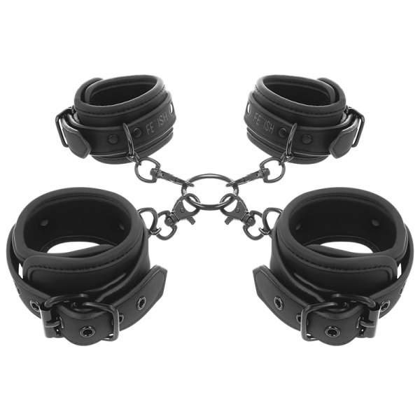 FETISH SUBMISSIVE HOGTIE AND CUFF SET