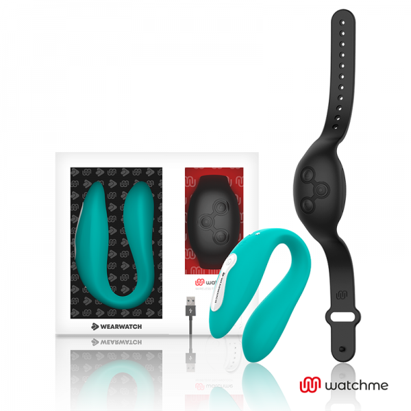 WEARWATCH DUAL PLEASURE  WIRELESS TECHNOLOGY WATCHME AQUAMARINE / JET BLACK