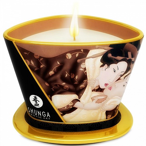 MINI CARESS BY CANDLELIGHT MASSAGE CANDLE CHOCOLATE - 100% ΒΡΩΣΙΜΑ ΕΛΑΙΑ