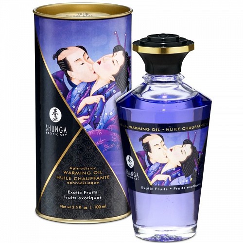 SHUNGA APHRODISIAC WARMING OIL EXOTIC FRUITS 100 ML - 100% ΒΡΩΣΙΜΑ ΕΛΑΙΑ