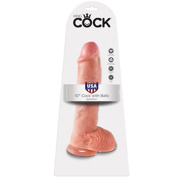 KING COCK 10 COCK FLESH WITH BALLS  26.5 CM