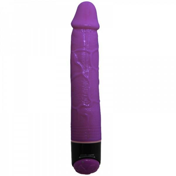 COLORFUL SEX REALISTIC VIBRATOR PURPLE  23 CM