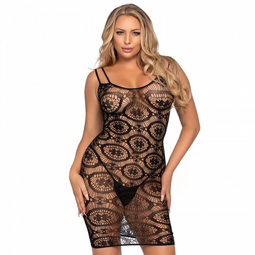 LEG AVENUE DAISY CROCHET MINI DRESS ONE SIZE - SEXY ΦΟΡΕΜΑΤΑ