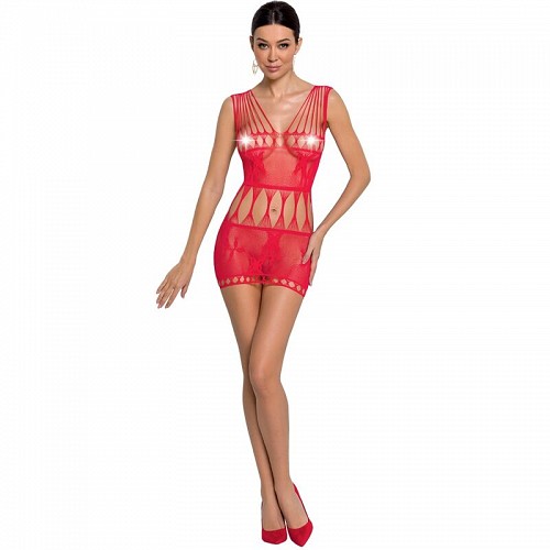 PASSION WOMAN BS090 BODYSTOCKING - RED ONE SIZE - SEXY ΦΟΡΕΜΑΤΑ
