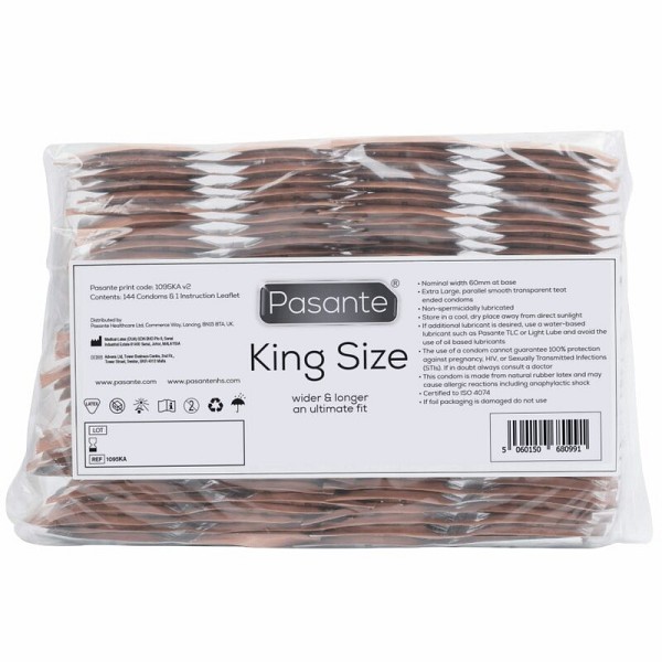 PASANTE CONDOMS KING SIZE BAG 144 UNITS