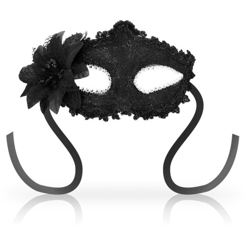 OHMAMA MASKS VENETIAN EYEMASK SIDE FLOWER - BLACK - SEXY ΑΞΕΣΟΥΑΡ
