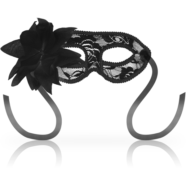 OHMAMA MASKS LACE EYEMASK AND FLOWER - BLACK