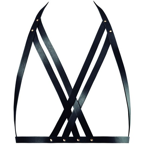 BIJOUX INDISCRETS MAZE HALTER BRA HARNESS BLACK - SEXY ΑΞΕΣΟΥΑΡ