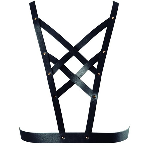 BIJOUX INDISCRETS MAZE CROSS CLEAVAGE HARNESS BLACK - SEXY ΑΞΕΣΟΥΑΡ