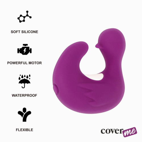COVERME VIBRATOR  DUCKYMANIA PURPLE - ΑΔΙΑΒΡΟΧΑ SEX TOYS