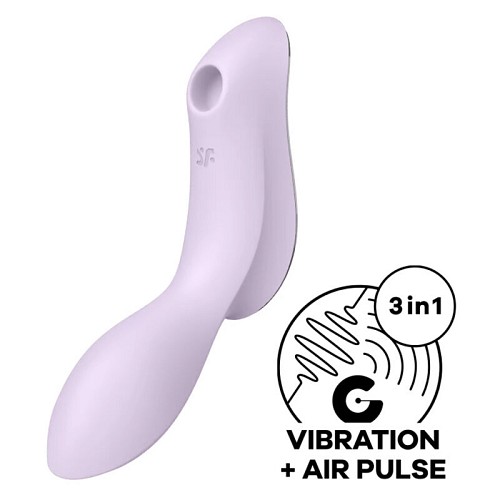 SATISFYER CURVY TRINITY 2 STIMULATOR & VIBRATOR - PURPLE - ΔΟΝΗΤΕΣ