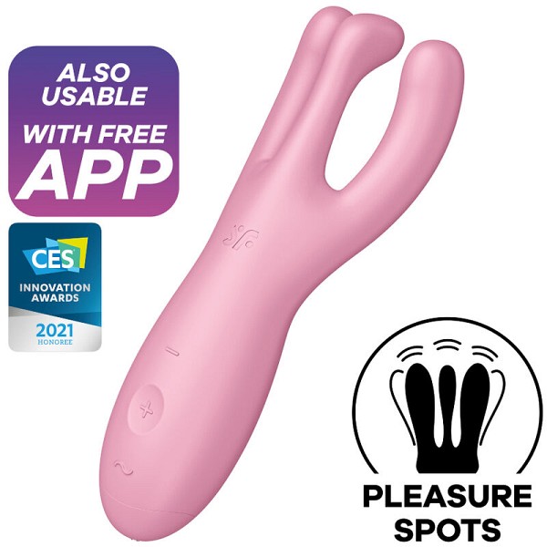 SATISFYER THREESOME 4 VIBRATOR - PINK