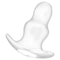 ADDICTED TOYS SMALL HOLLOW TUNNEL BUTT PLUG - 7CM TRANSLUCENT