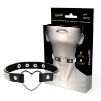 COQUETTE HAND CRAFTED CHOKER VEGAN LEATHER  - HEART