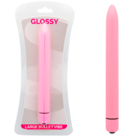 GLOSSY SLIM VIBRATOR PINK
