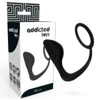 ADDICTED TOYS BUTT PLUG WITH COCK RING BLACK