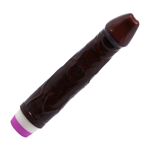 WAVES OF PLEASURE REALISTIC VIBRATOR BROWN 23 CM - ΟΜΟΙΩΜΑΤΑ ΠΕΟΥΣ /DILDO