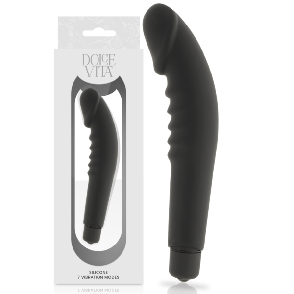 DOLCE VITA  REALISTIC PLEASURE BLACK SILICONE