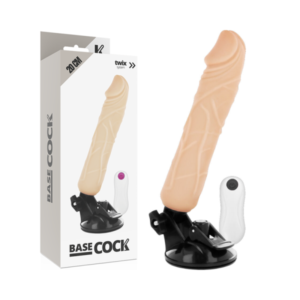 BASECOCK REALISTIC VIBRATOR REMOTE CONTROL FLESH 20 CM