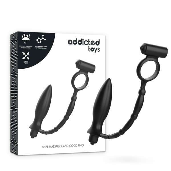 ADDICTED TOYS ANAL MASSAGER AND COCK RING