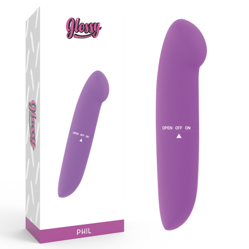 GLOSSY PHIL VIBRATOR PURPLE - ΠΡΟΣΟΜΟΙΩΤΕΣ