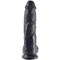 KING COCK 10 COCK BLACK WITH BALLS 25.4 CM
