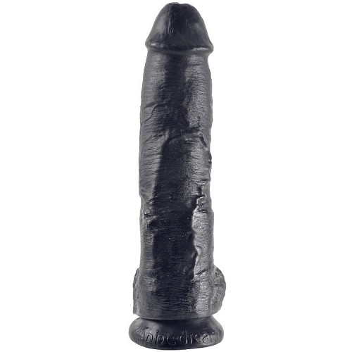 KING COCK 10 COCK BLACK WITH BALLS 25.4 CM - Dildos  /  Ομοιώματα  πέους
